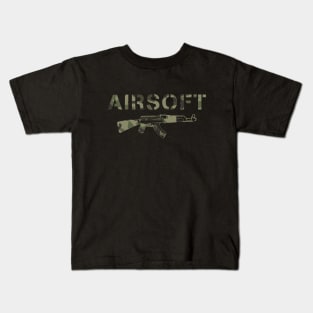 AIRSOFT PLAYER CAMOUFLAGE GUN Kids T-Shirt